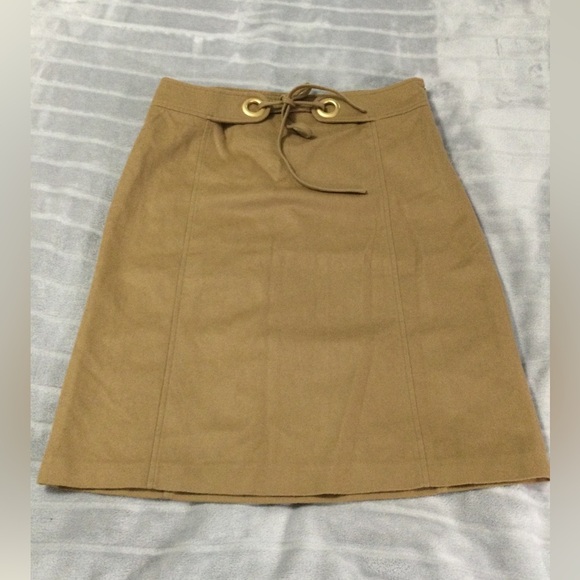 Red Valentino Wool Midi Tan Skirt Size 46 - Picture 1 of 10